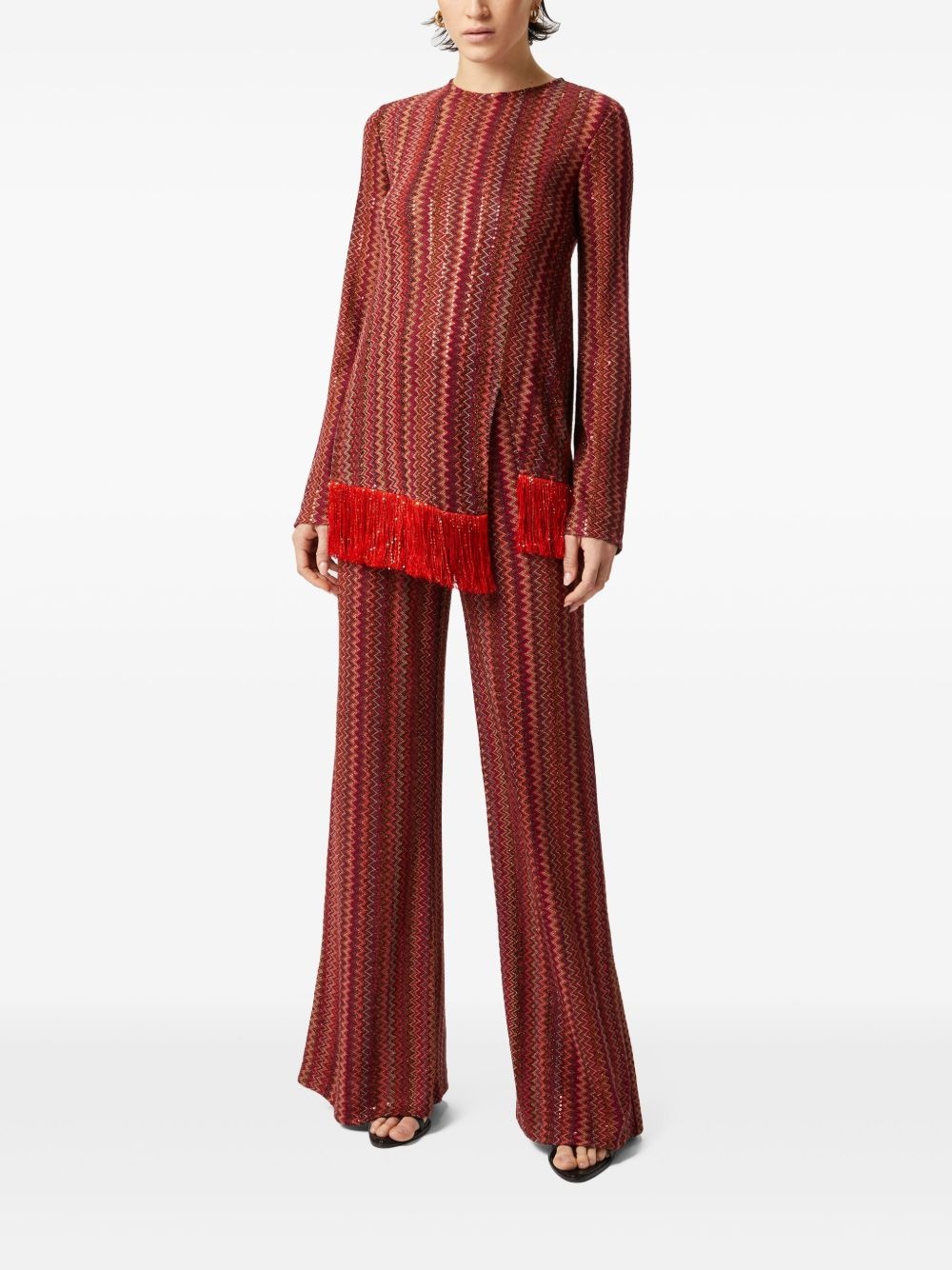 Zigzag flared trousers - 2