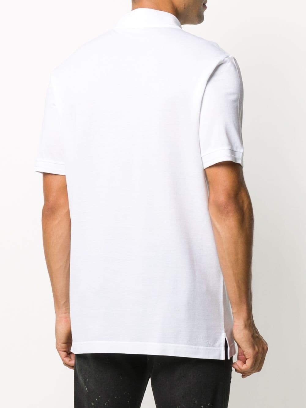 embroidered emblem polo shirt - 4