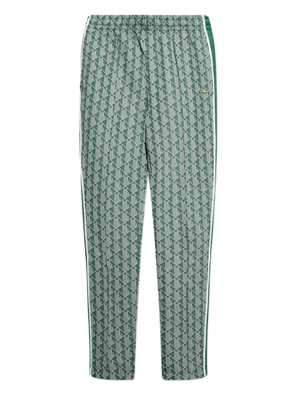 geometric-pattern side-stripe trousers - 1