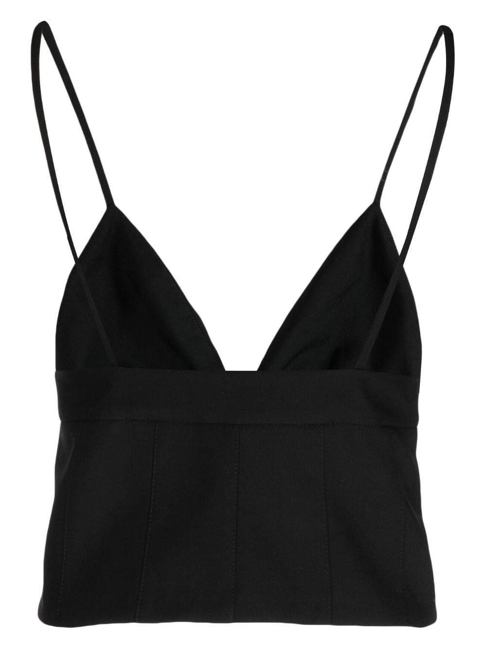 V-neck spaghetti-straps crop top - 2