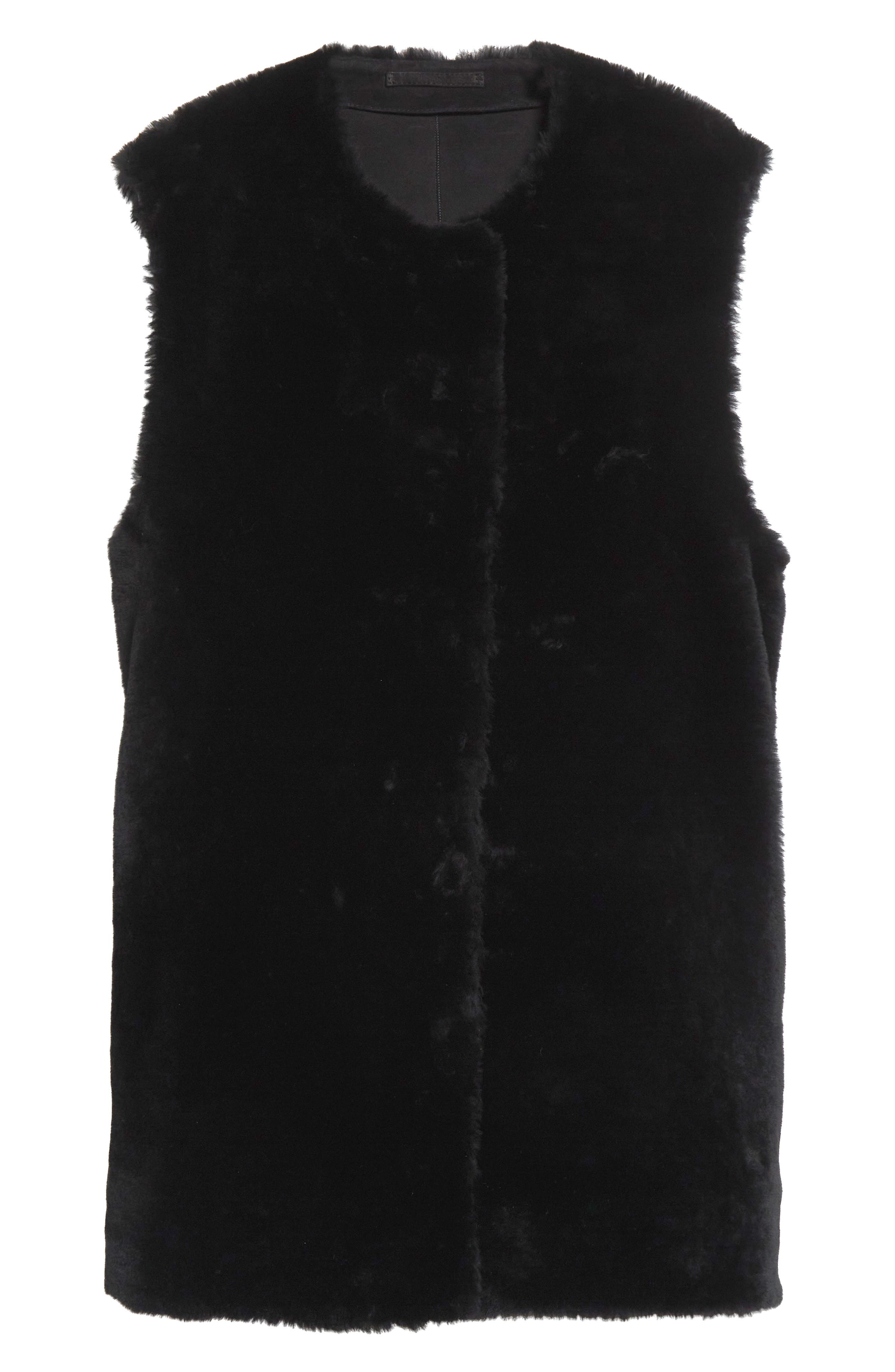 TOTEME Plush Genuine Shearling Vest in Black at Nordstrom - 7