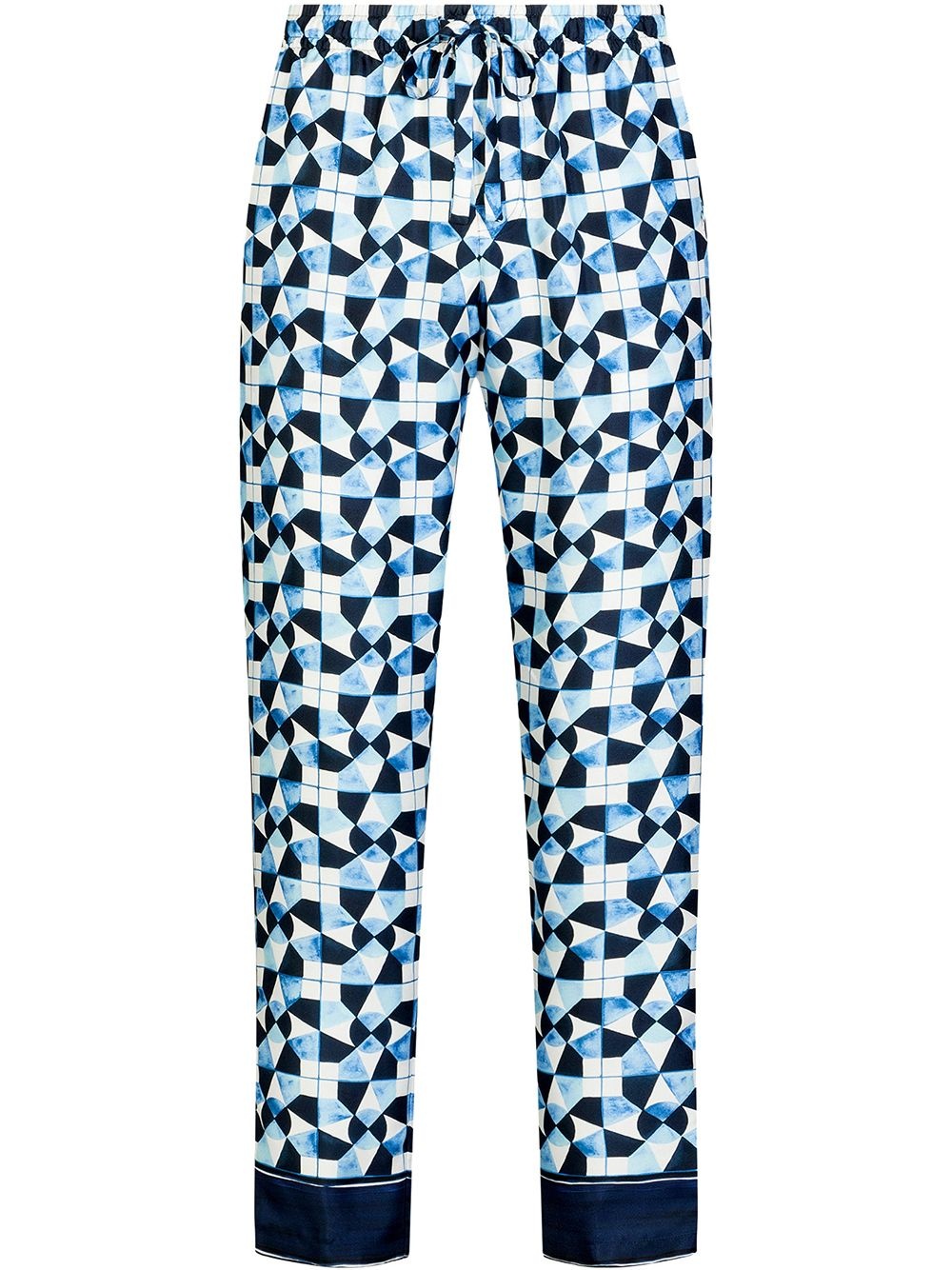 abstract-print drawstring trousers - 1