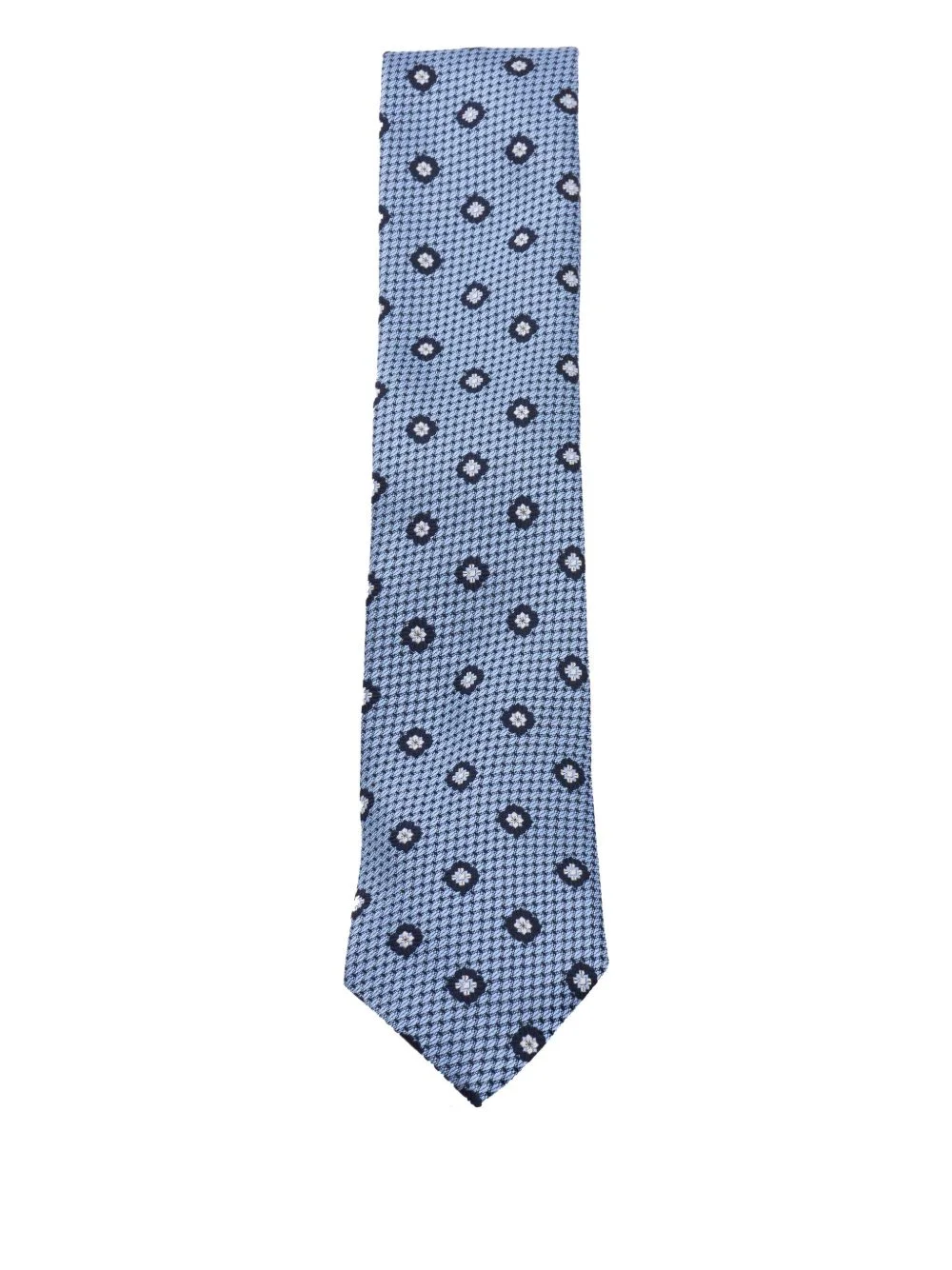 patterned silk tie - 1
