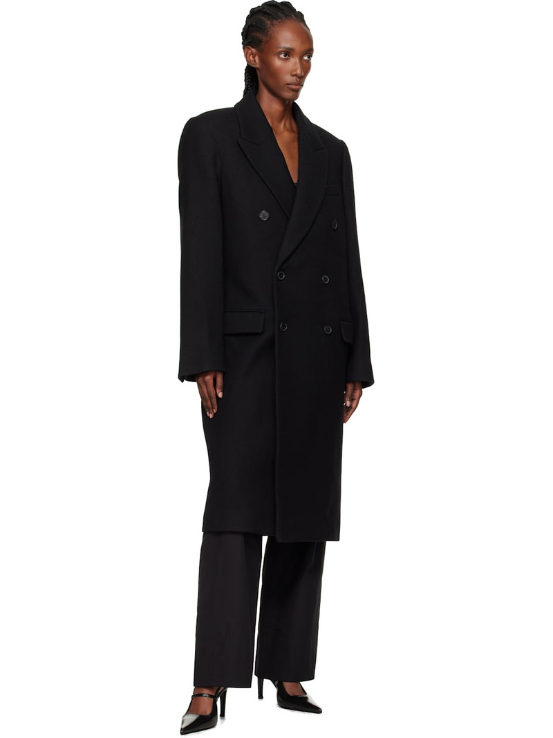 WARDROBE.NYC Black Double Breasted Coat outlook