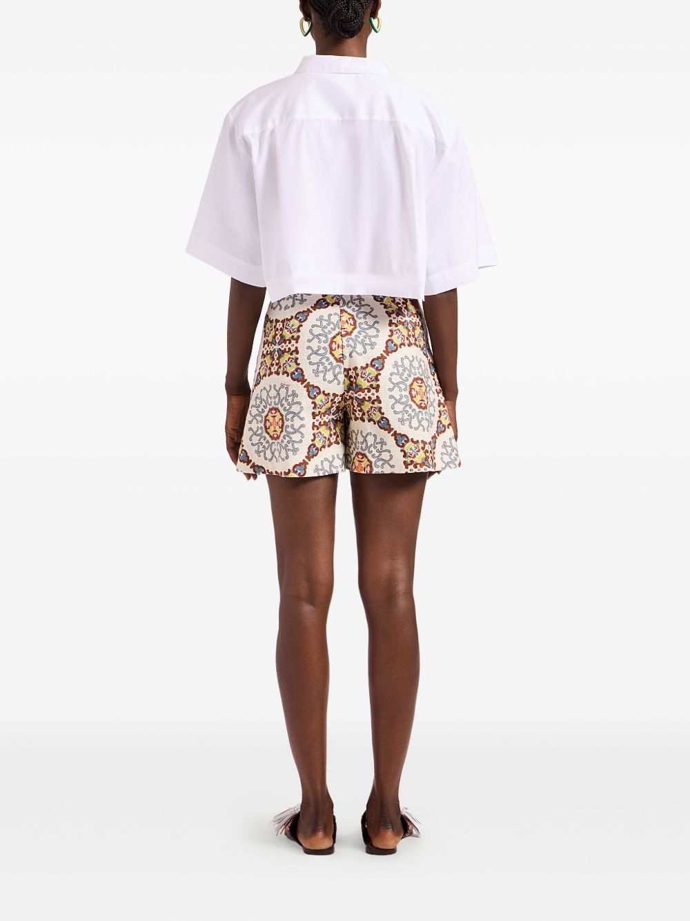 Ballata medallion print shorts - 4