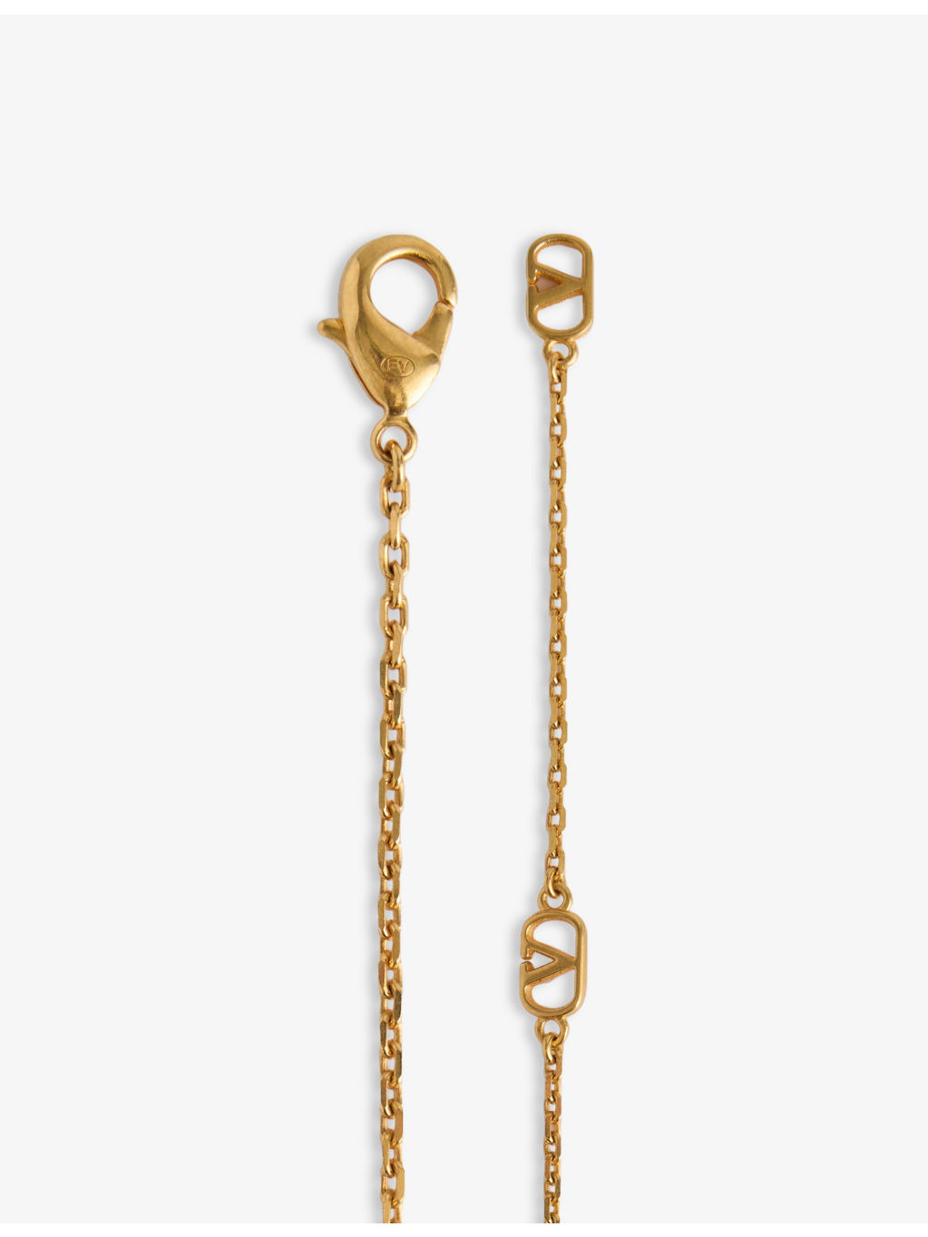 Heart V-Logo Metal Necklace - 4