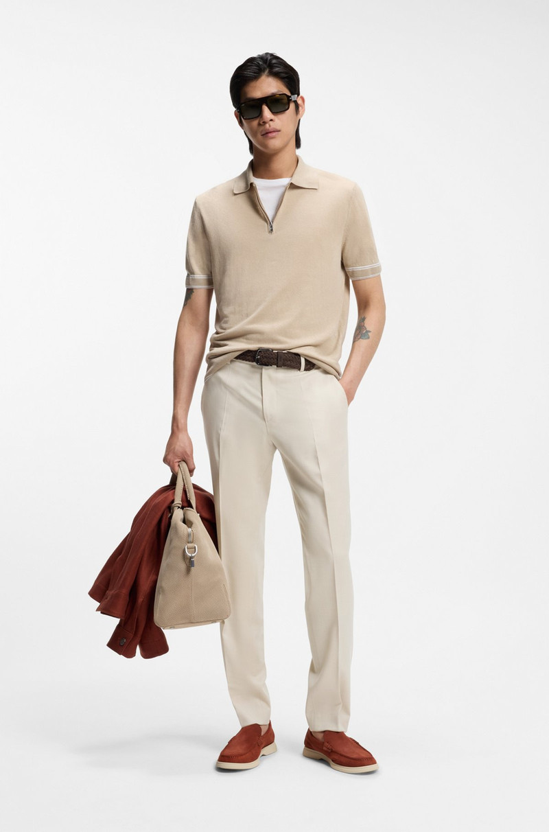 BOSS SLIM-FIT TROUSERS IN VIRGIN-WOOL SERGE outlook