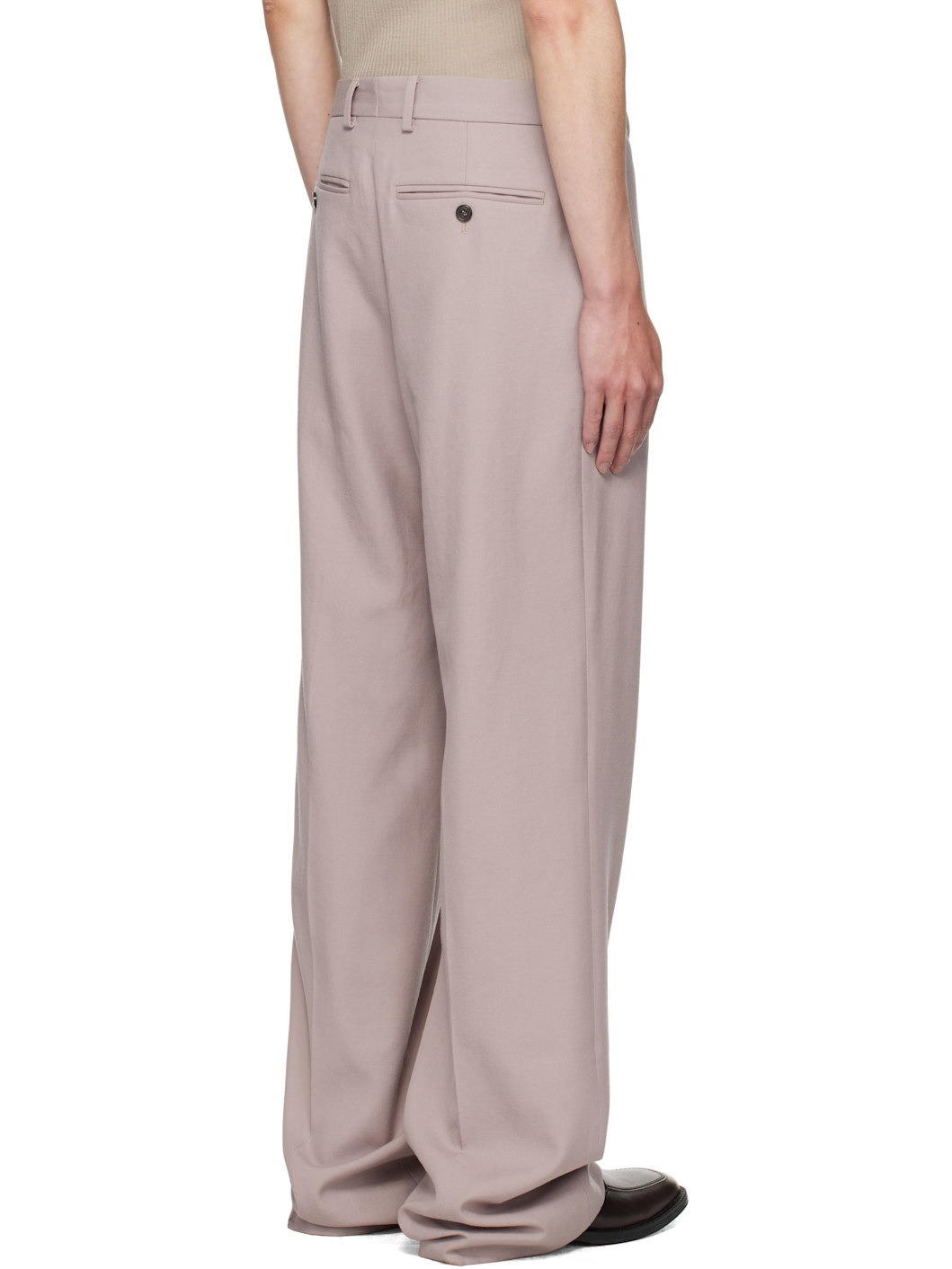 Purple Pleated Trousers - 3