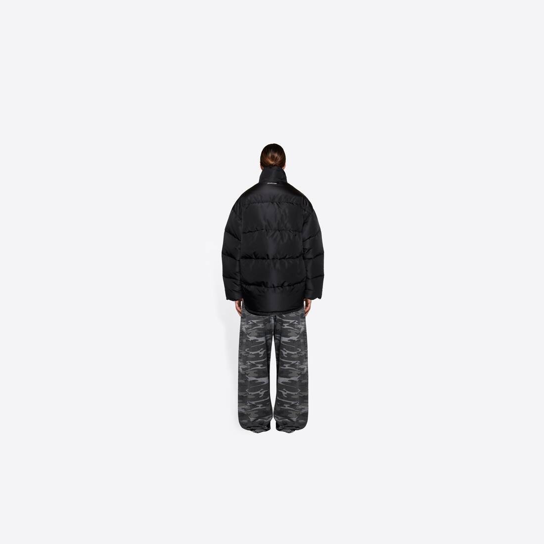 Men's New C-shape Puffer Jacket in Black - 5