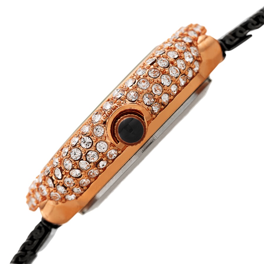 Burgi - Burgi Swirl Quartz Diamond Black Dial Ladies Watch BUR259BK - 3