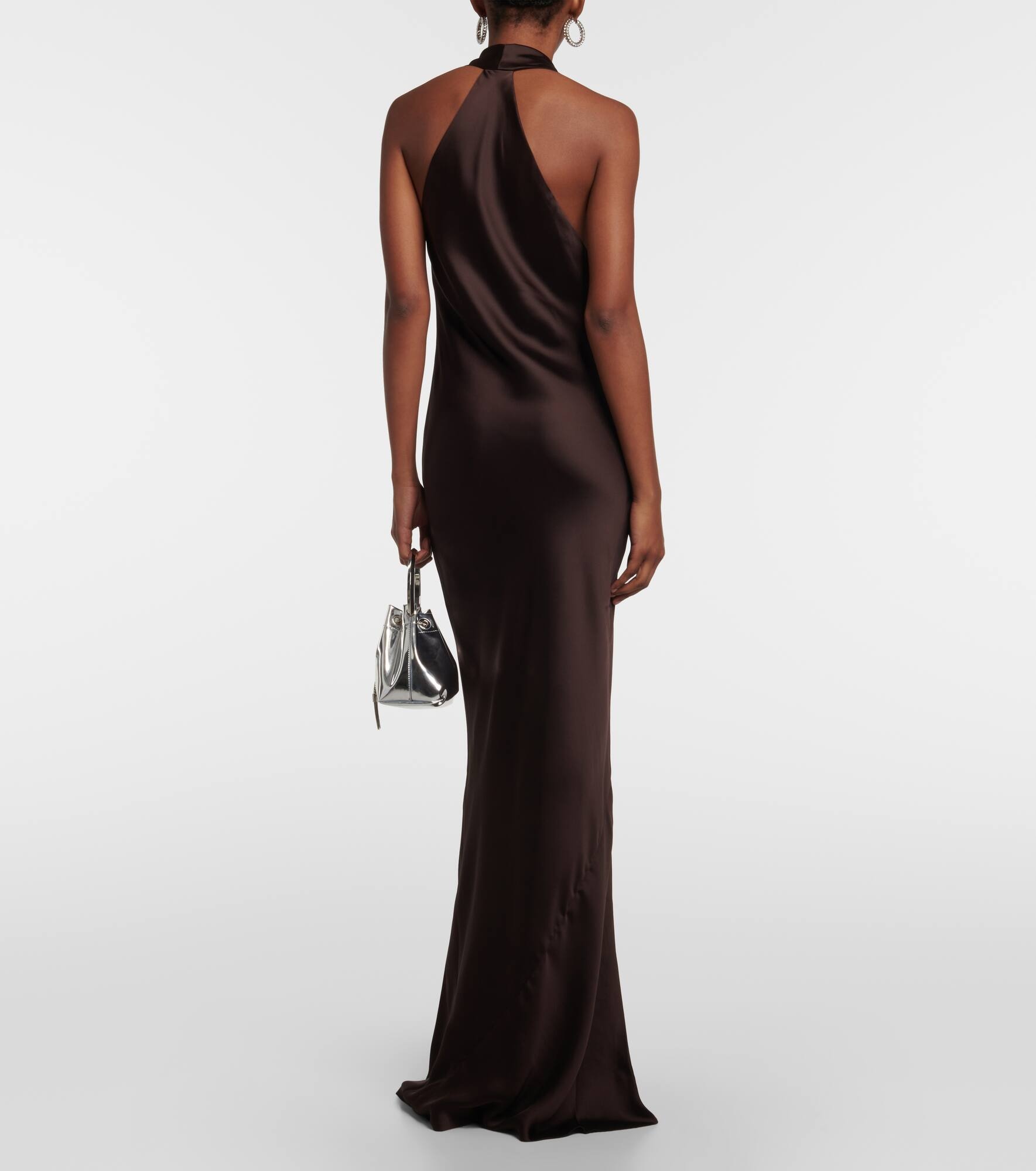 Draped halterneck gown - 3