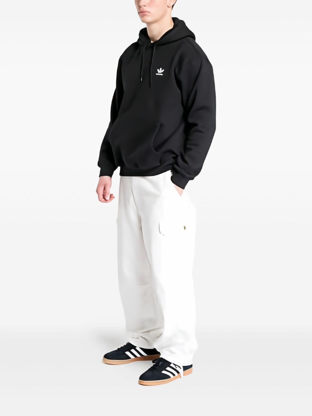 logo-embroidered hoodie - 2