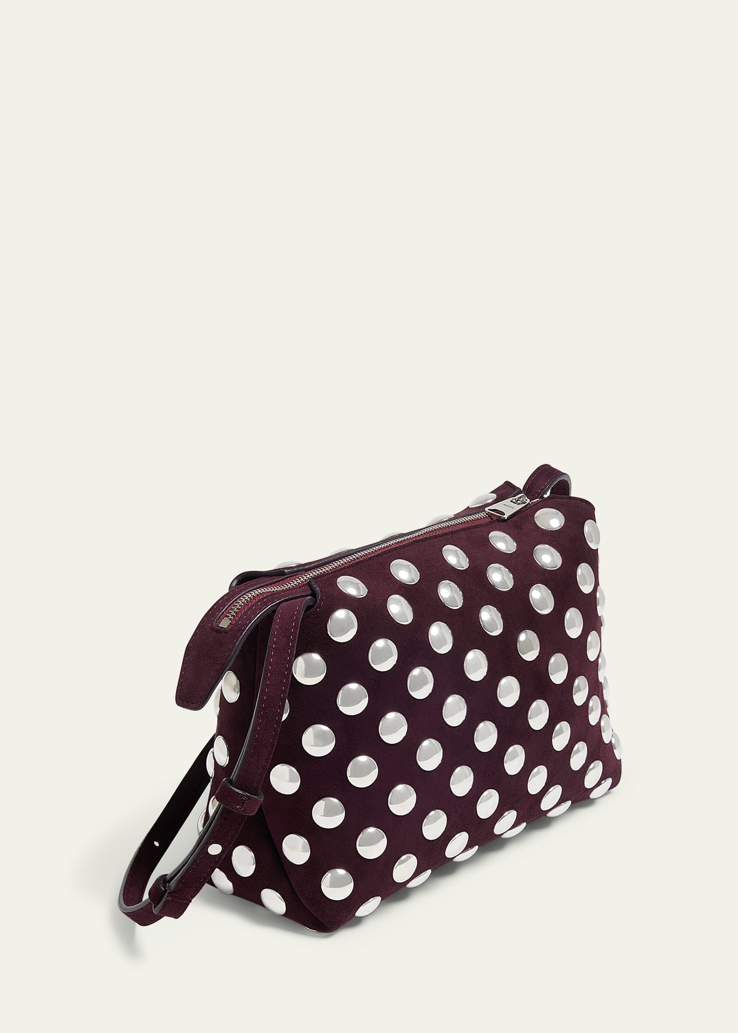Lina Medium Studded Suede Crossbody Bag - 2