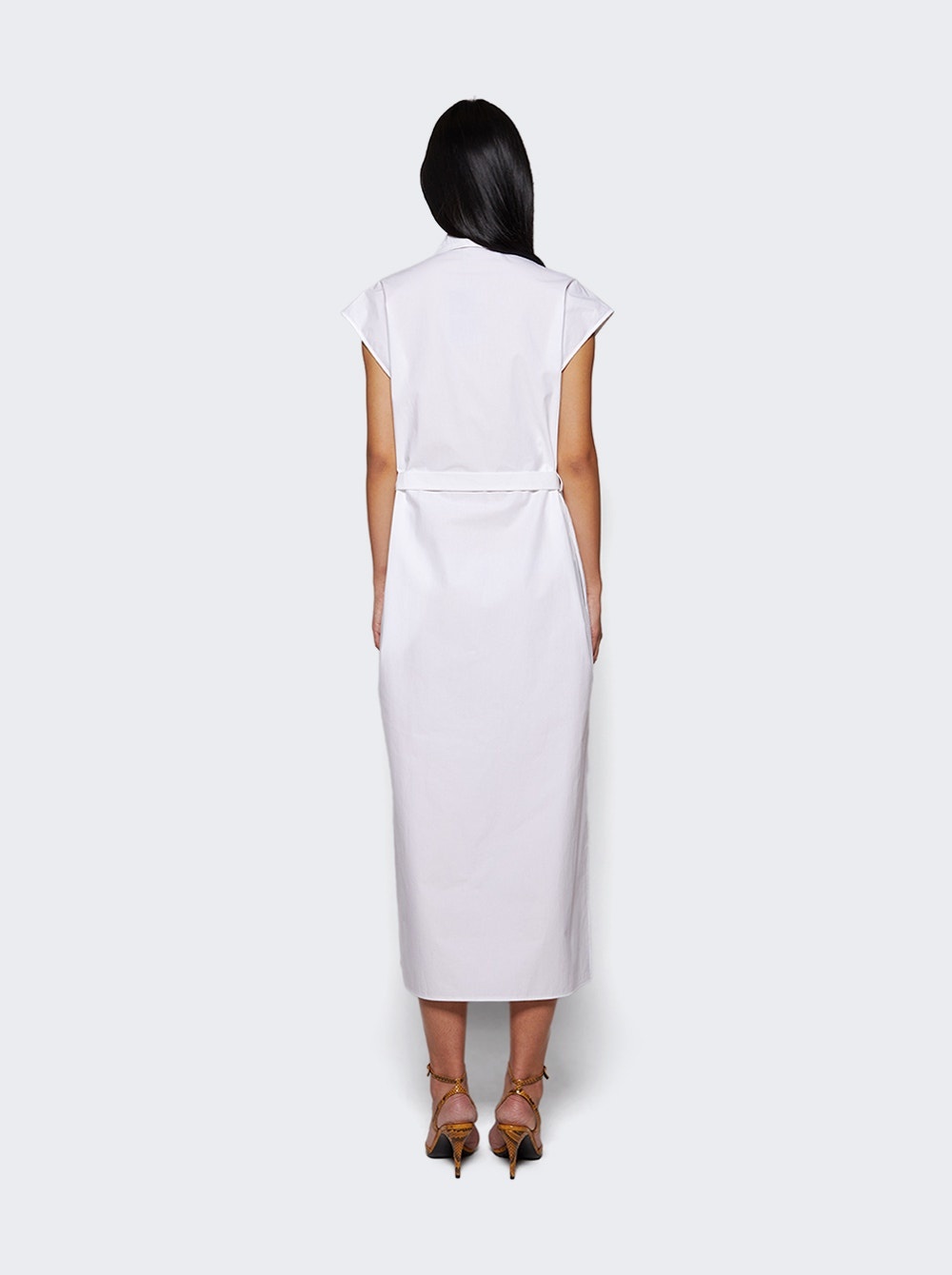 Shirt Dress With Belt White - 4