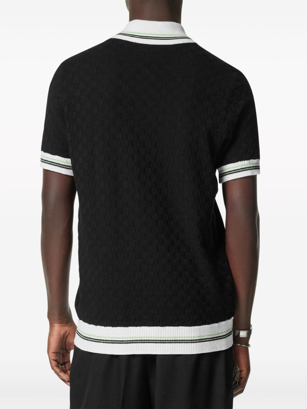 zip-front knit polo top - 4