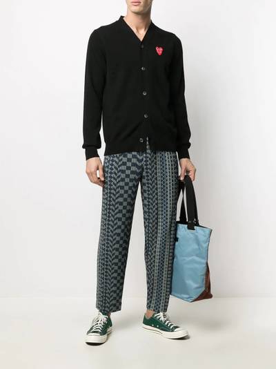 Comme des Garçons PLAY heart logo button-down cardigan outlook