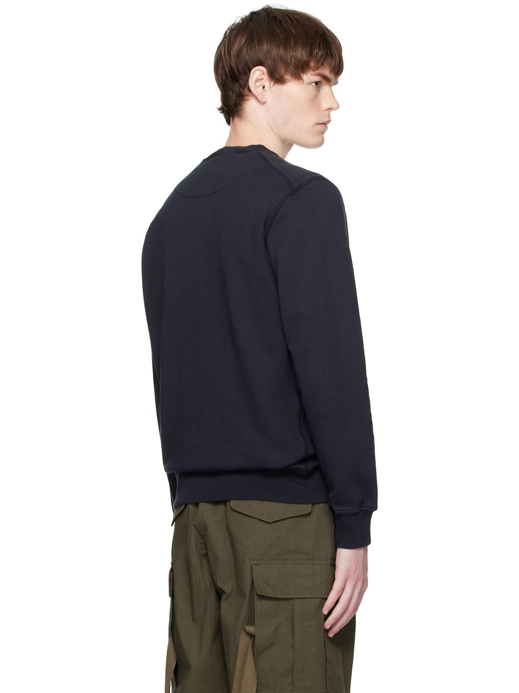 Navy 6100060 Organic Cotton Fleece Sweatshirt - 3