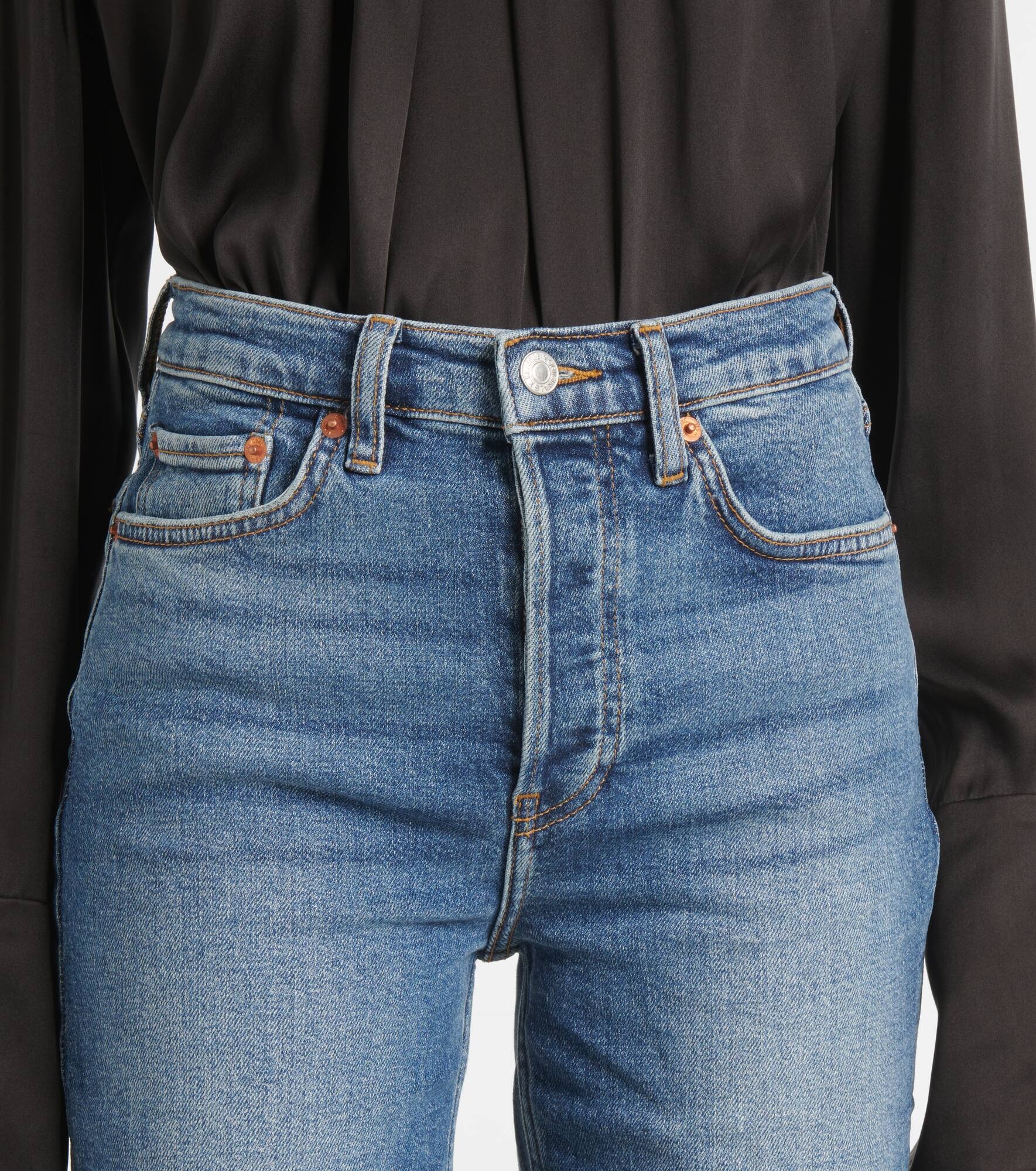 70s Stove Pipe straight jeans - 4