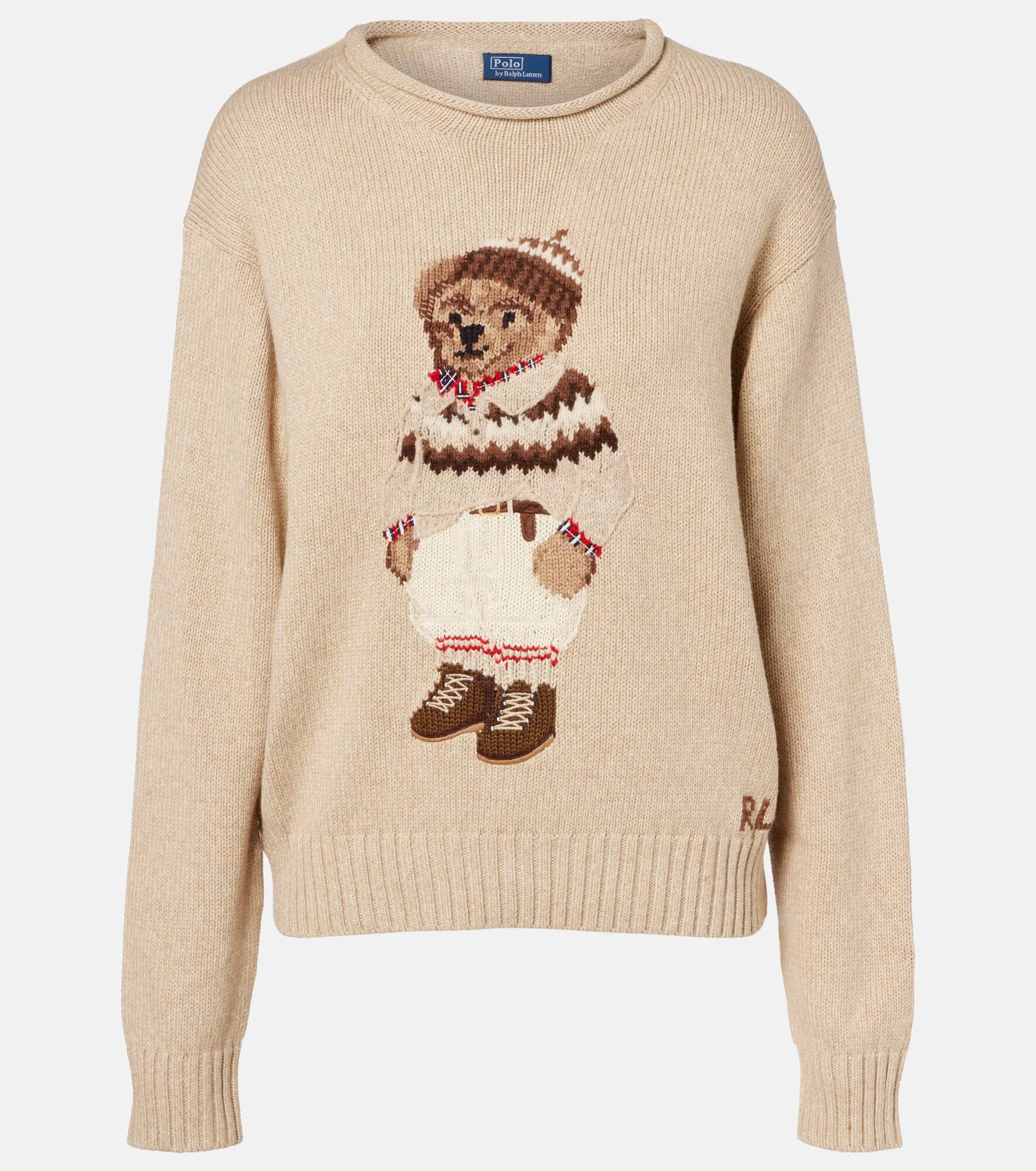Polo Bear cotton and wool-blend sweater - 1