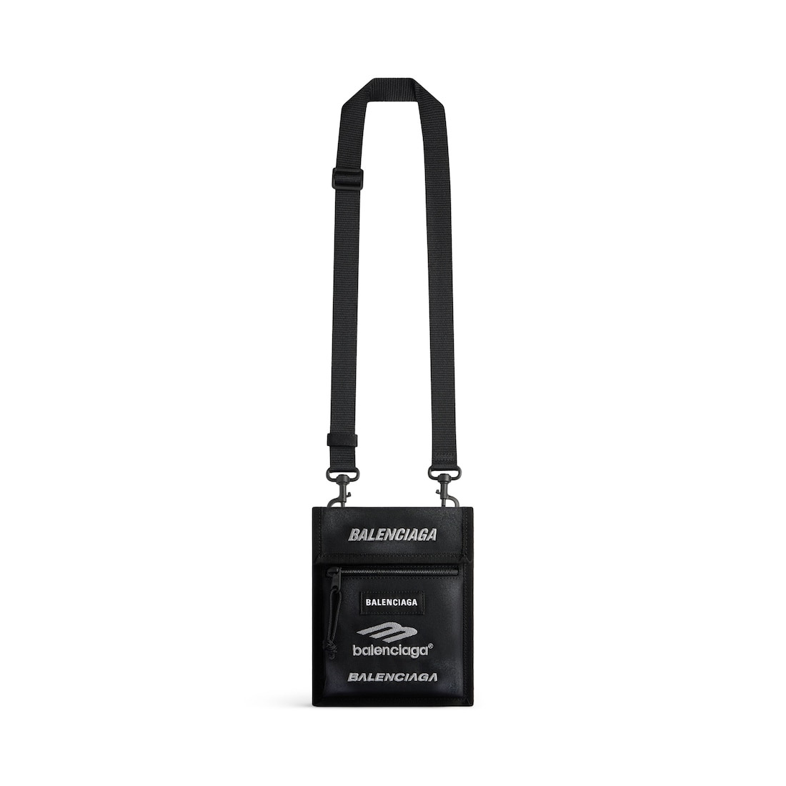 Men's Explorer Small Pouch With Strap  in Black - 1