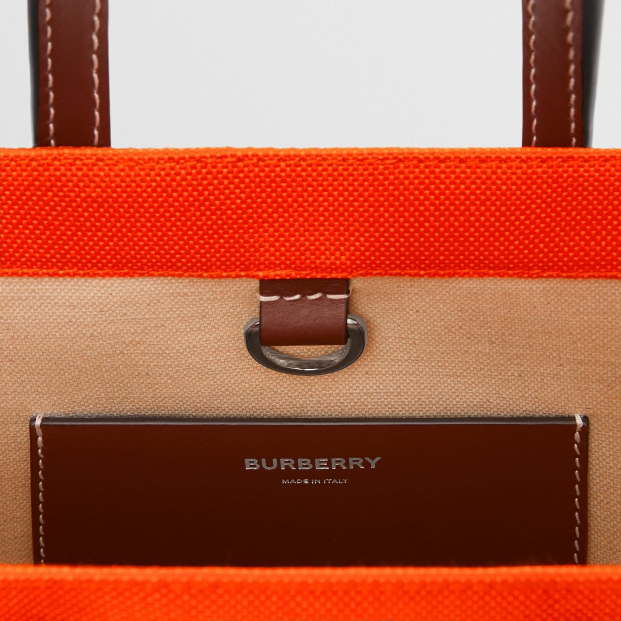 Mini Two-tone Canvas and Leather Freya Tote - 9