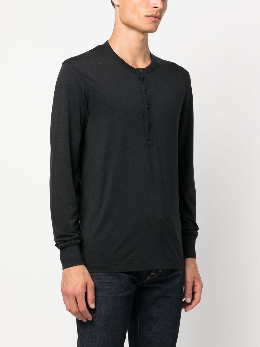 long-sleeve Henley T-shirt - 3