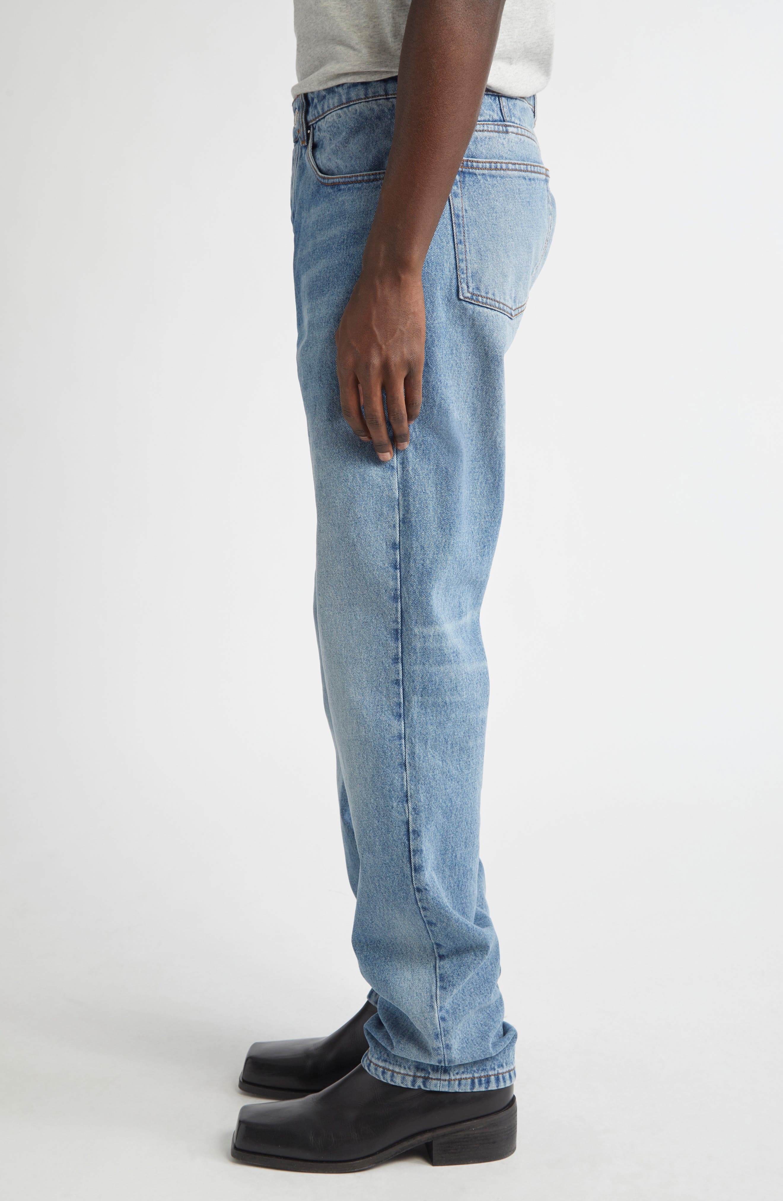 AMI PARIS Classic Fit Jeans in Used Blue/480 at Nordstrom - 3