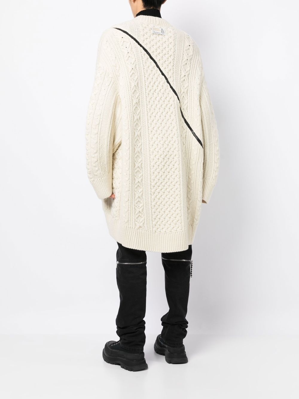 TAKAHIROMIYASHITA TheSoloist. zip-detail Aran-knit cardigan ...