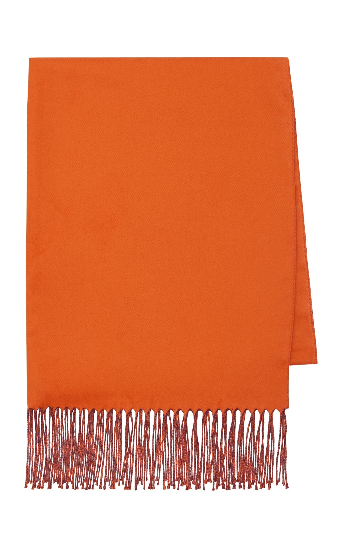 Hollis Fringe Scarf in Spice & Bordeaux Silk - 2
