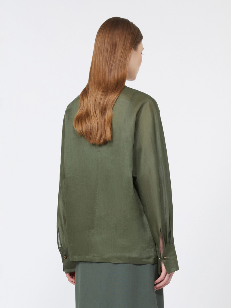 BALDI Ramie canvas shirt - KAKI 4