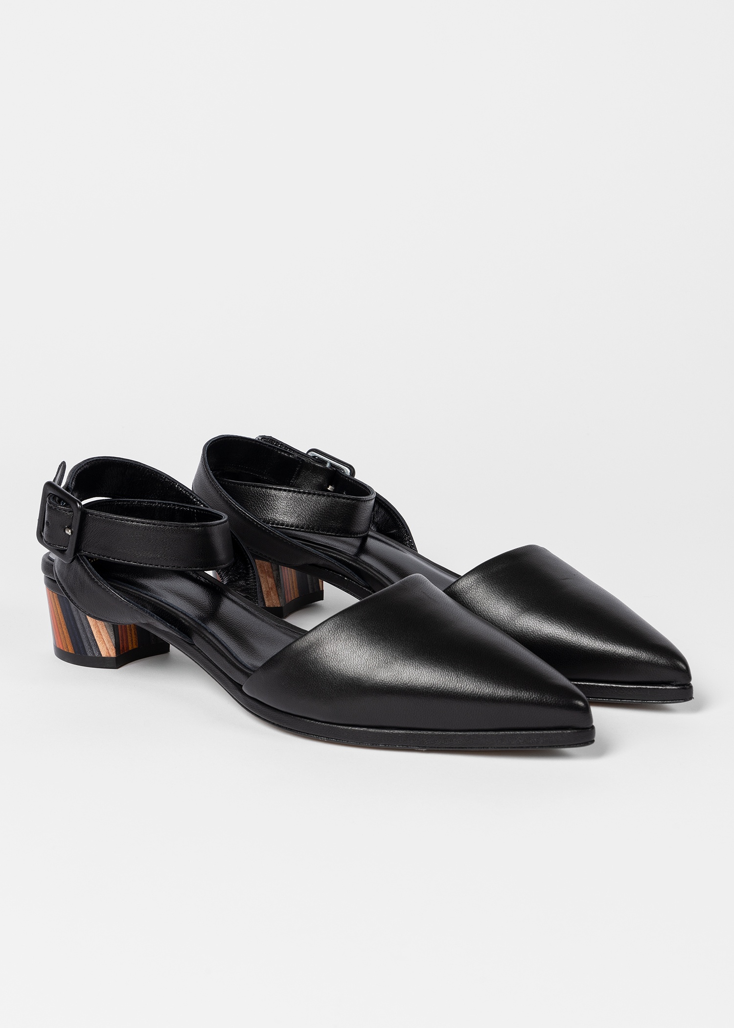 Women's Black Leather 'Bodhi' Heels - 3