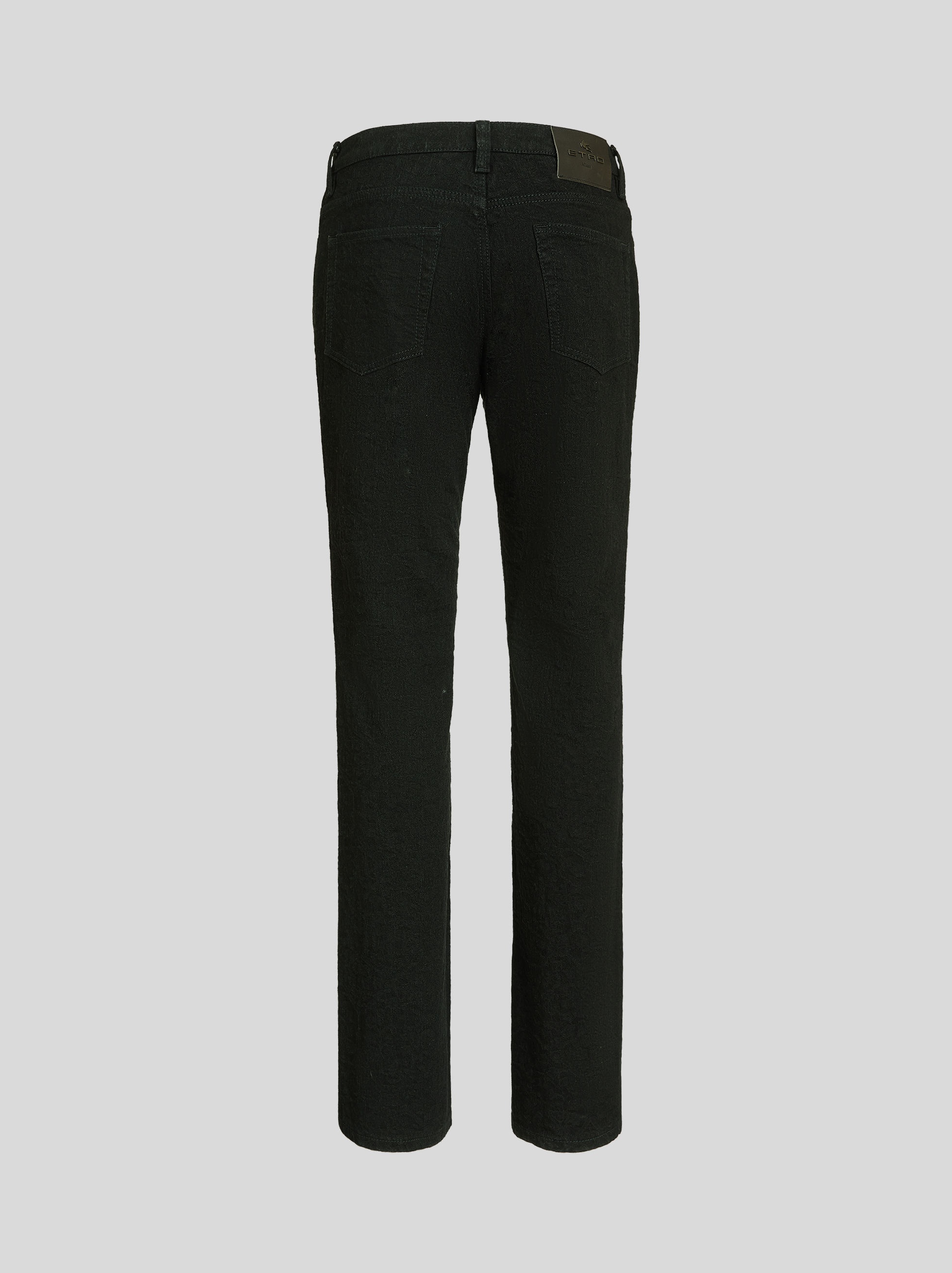 FIVE POCKET JACQUARD JEANS - 5