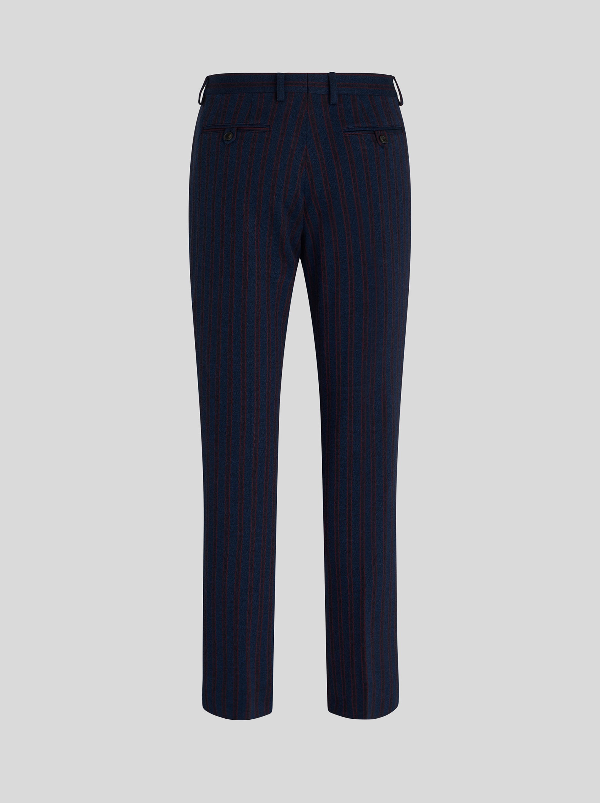 STRIPED JERSEY TAILORED TROUSERS - 2