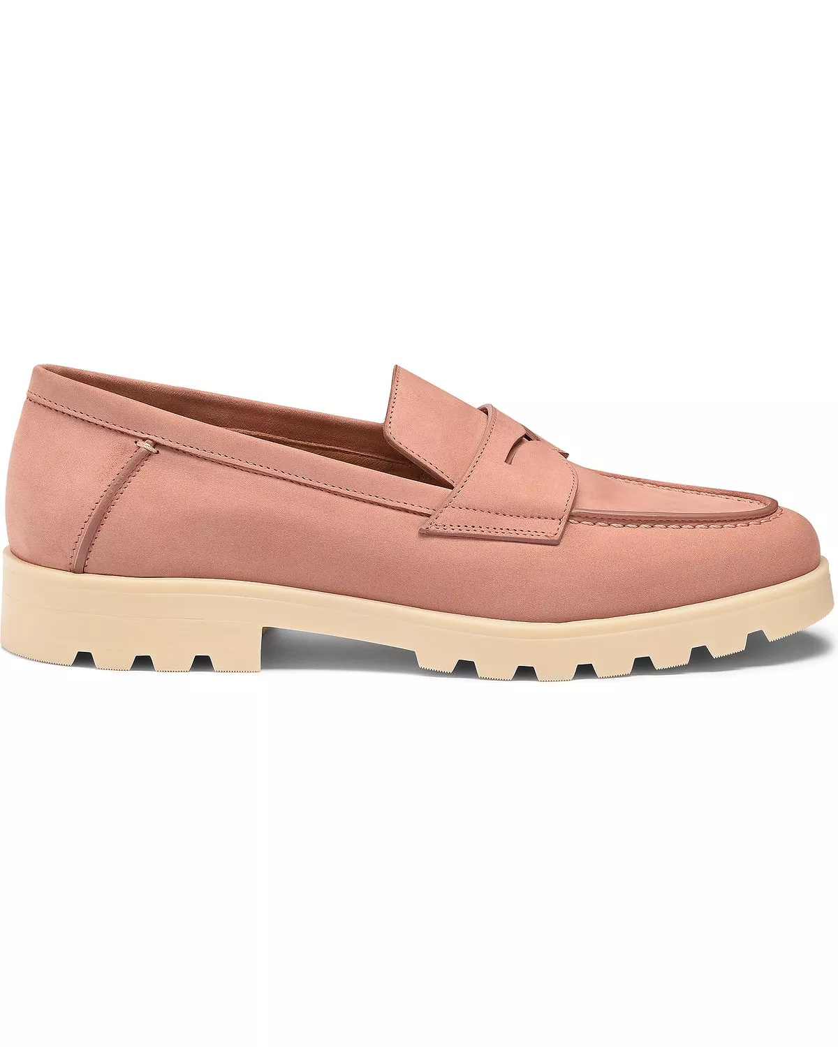 Women's Pink Nubuck LugSole Loafer - 2