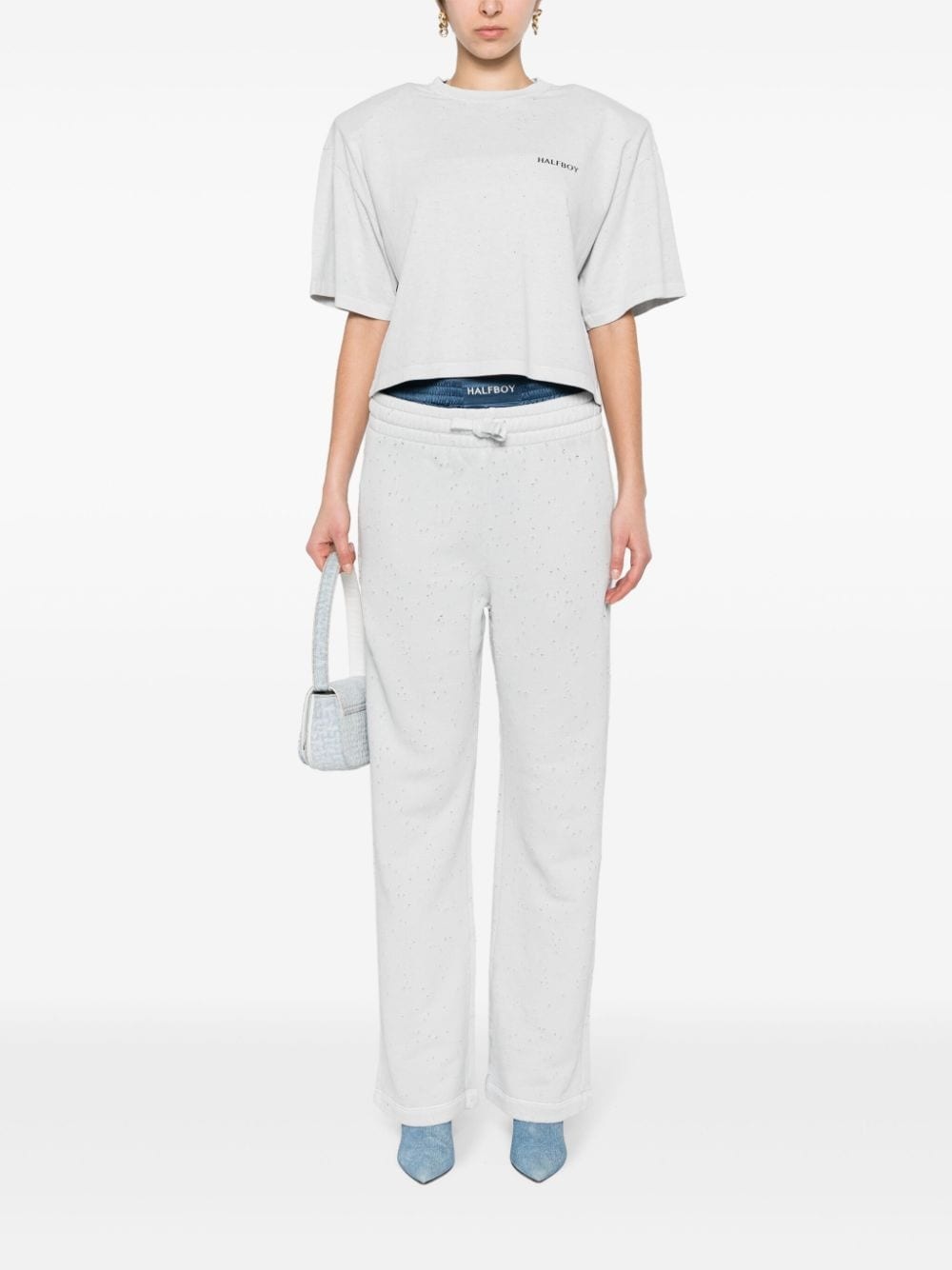 layered straight-leg track pants - 2