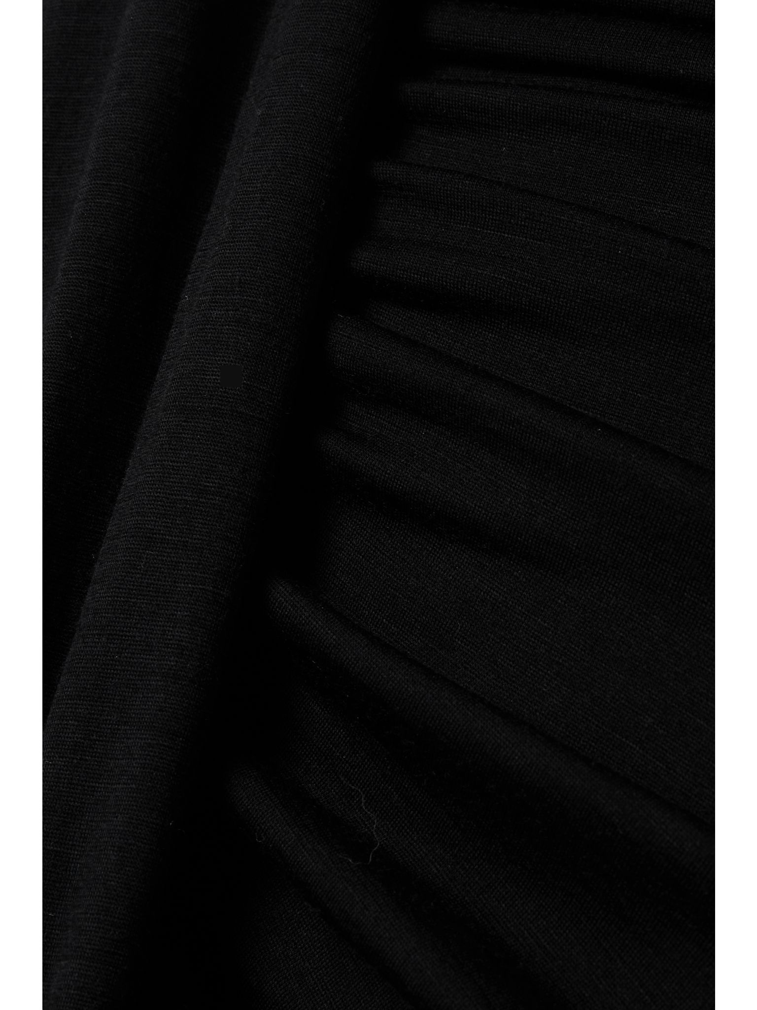 Draped wool-jersey mini dress Black - 4