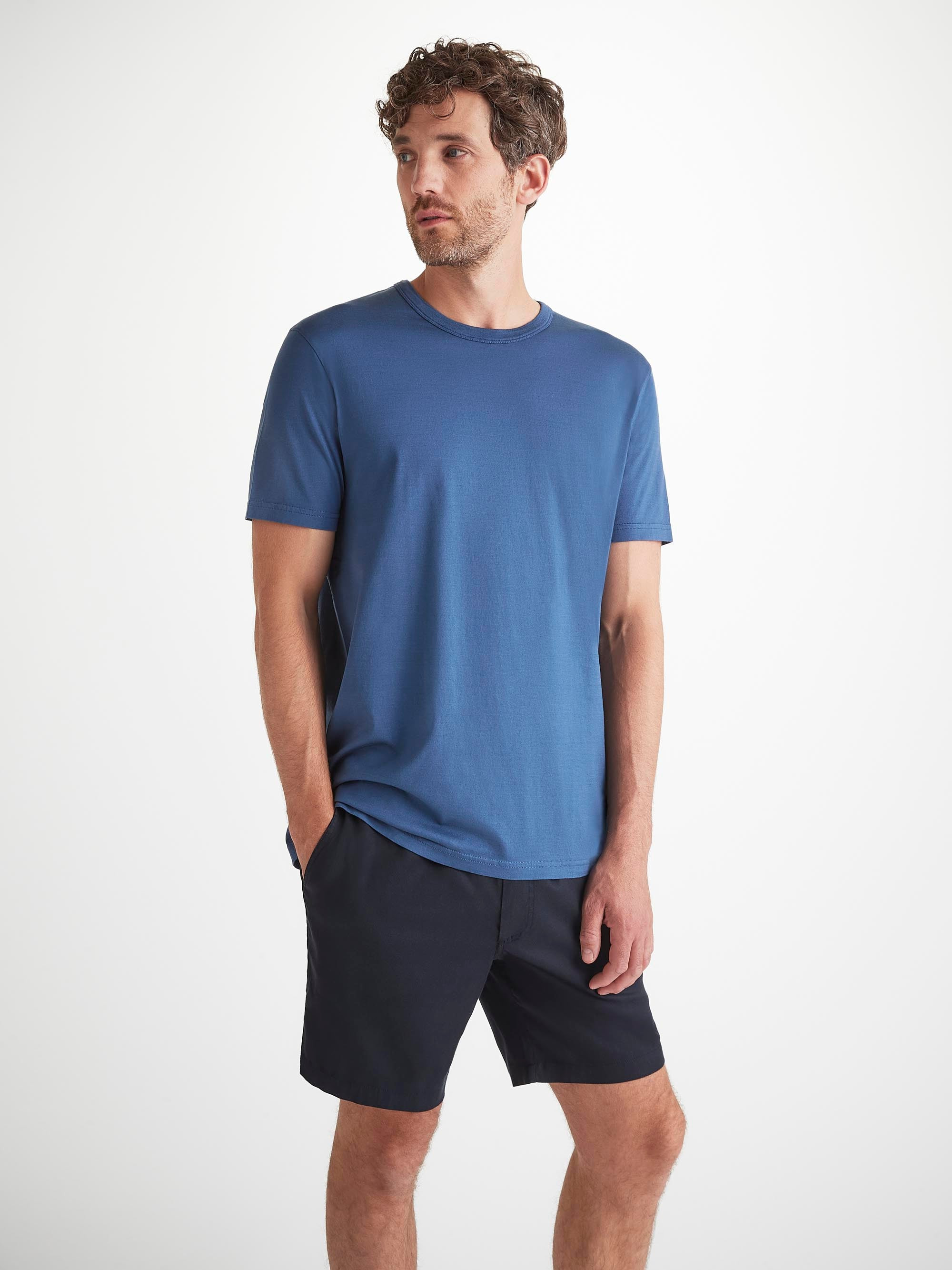 Men's Shorts Harris Lyocell Cotton Navy - 8
