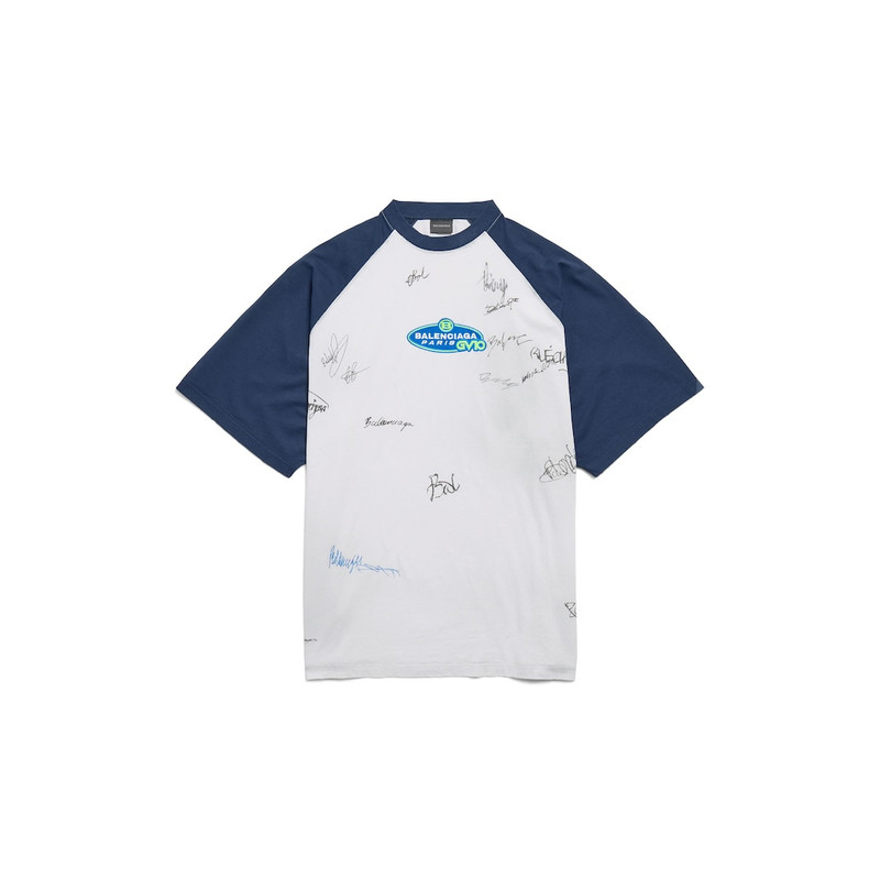 Men's Banana Raglan Oversized T-shirt in Dirty White/blue - 1