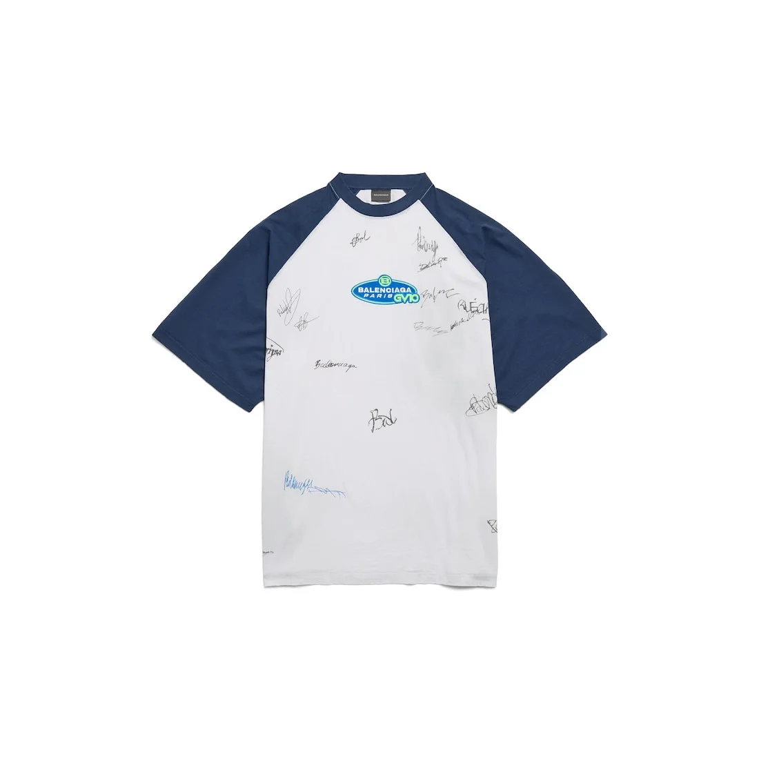 Men's Banana Raglan Oversized T-shirt in Dirty White/blue - 1