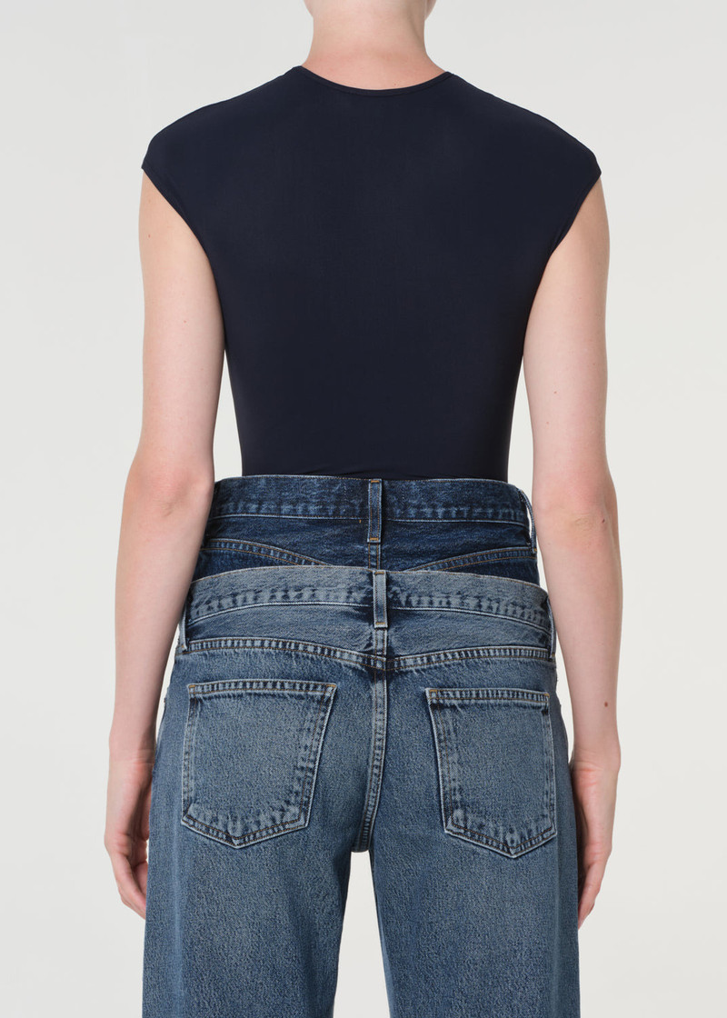 AGOLDE NADIA BODYSUIT IN NAVY outlook