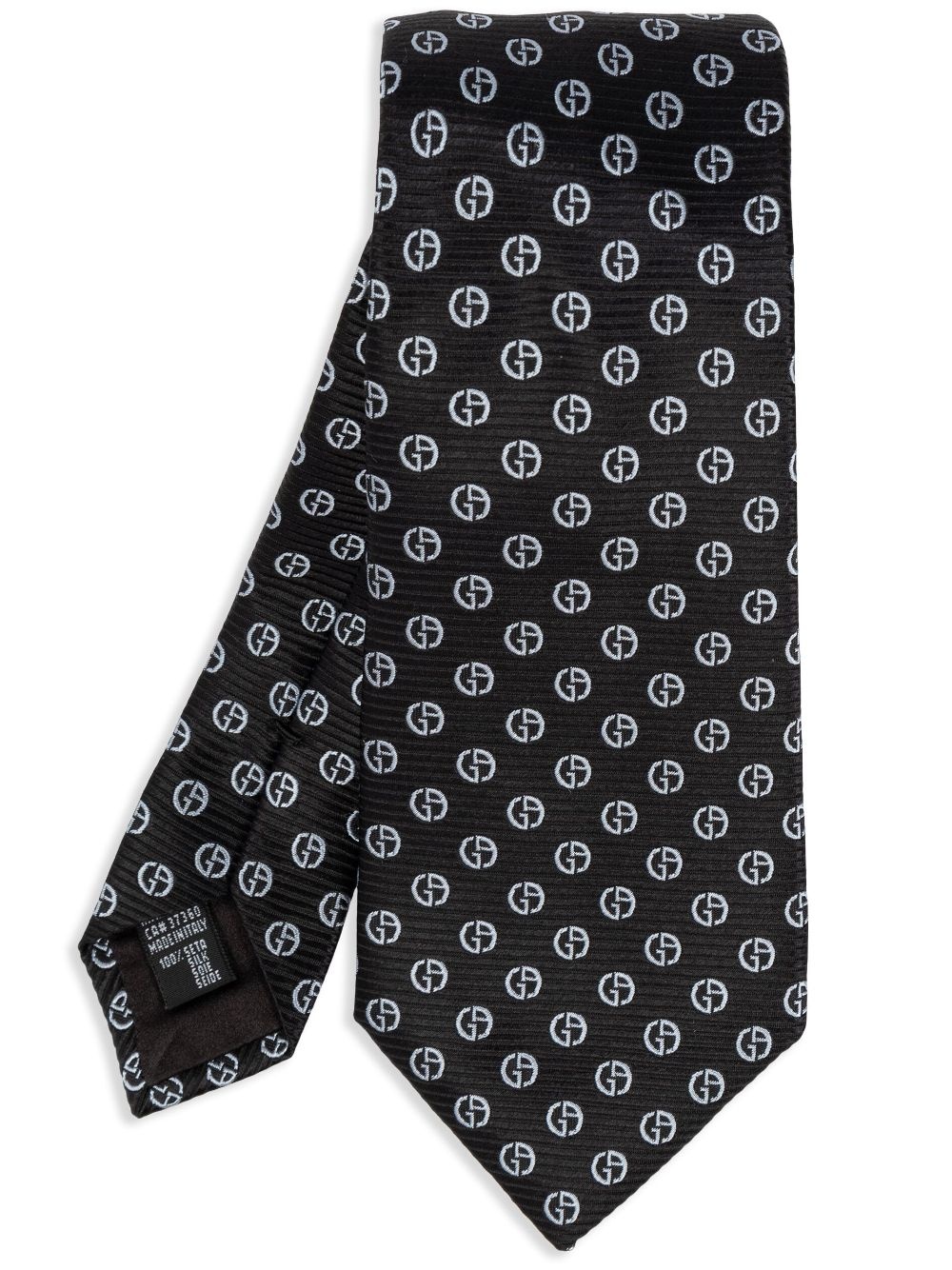 monogram-jacquard silk tie - 1