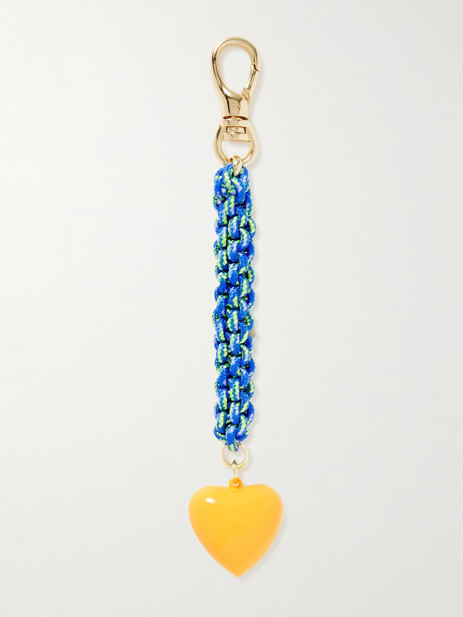 The Happy gold-tone, enamel and cord bag charm Blue - 3