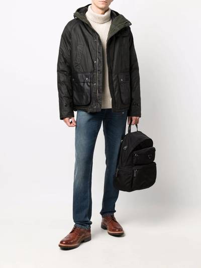 Barbour flap pockets hooded jacket outlook