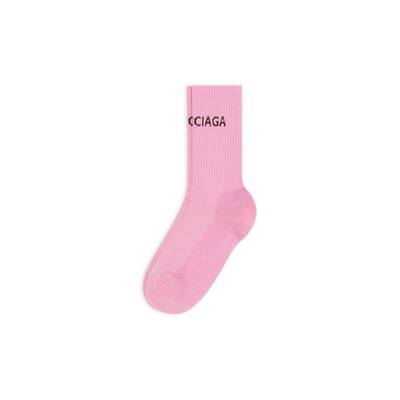 BALENCIAGA Men's Balenciaga Tennis Socks in Pink outlook