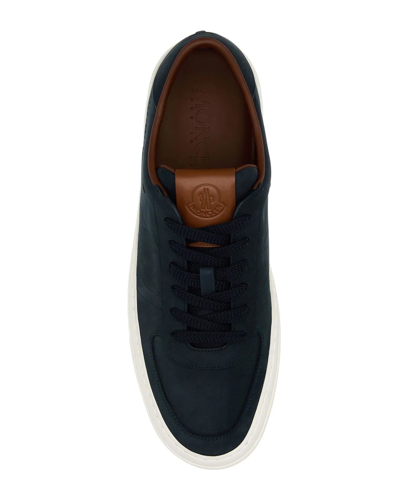 Midnight Blue Leather Monclub Sneakers - 4