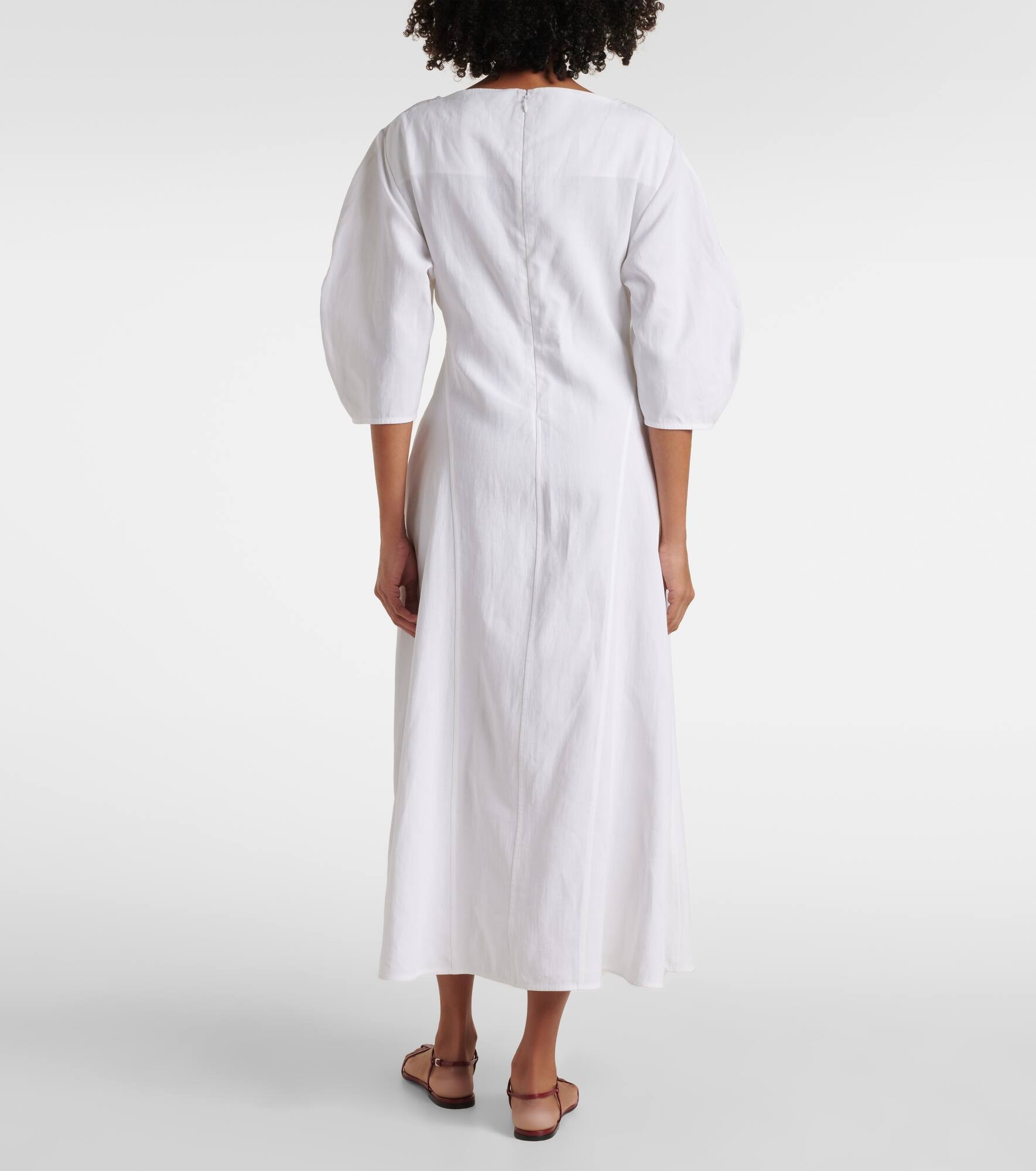 Linen midi dress - 3