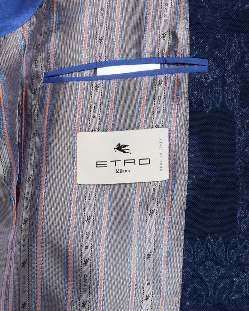 Men's Floral Motif Cotton Jacquard Sport Coat 6