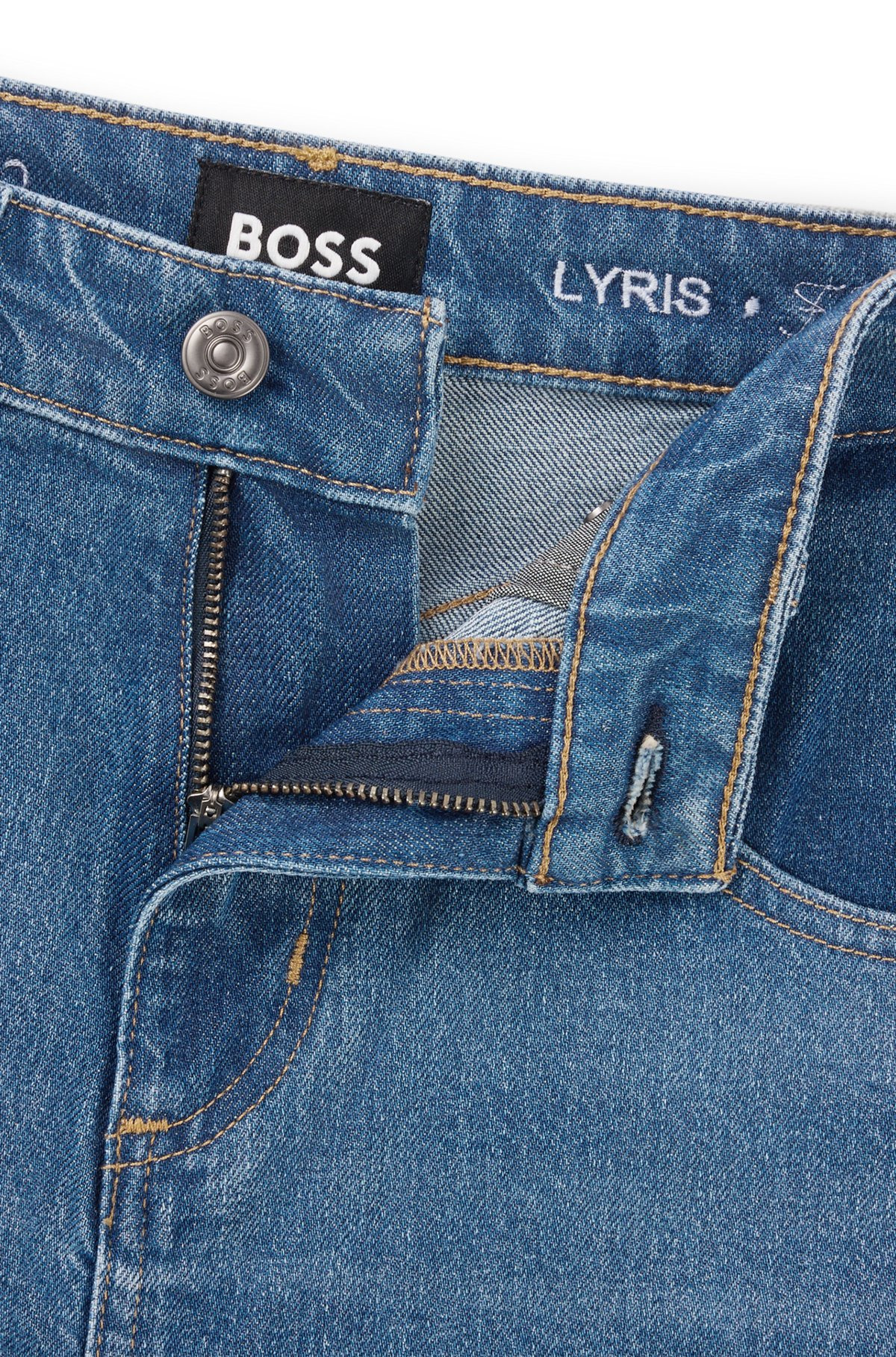 BOOTCUT JEANS IN BLUE COMFORT-STRETCH DENIM - 6