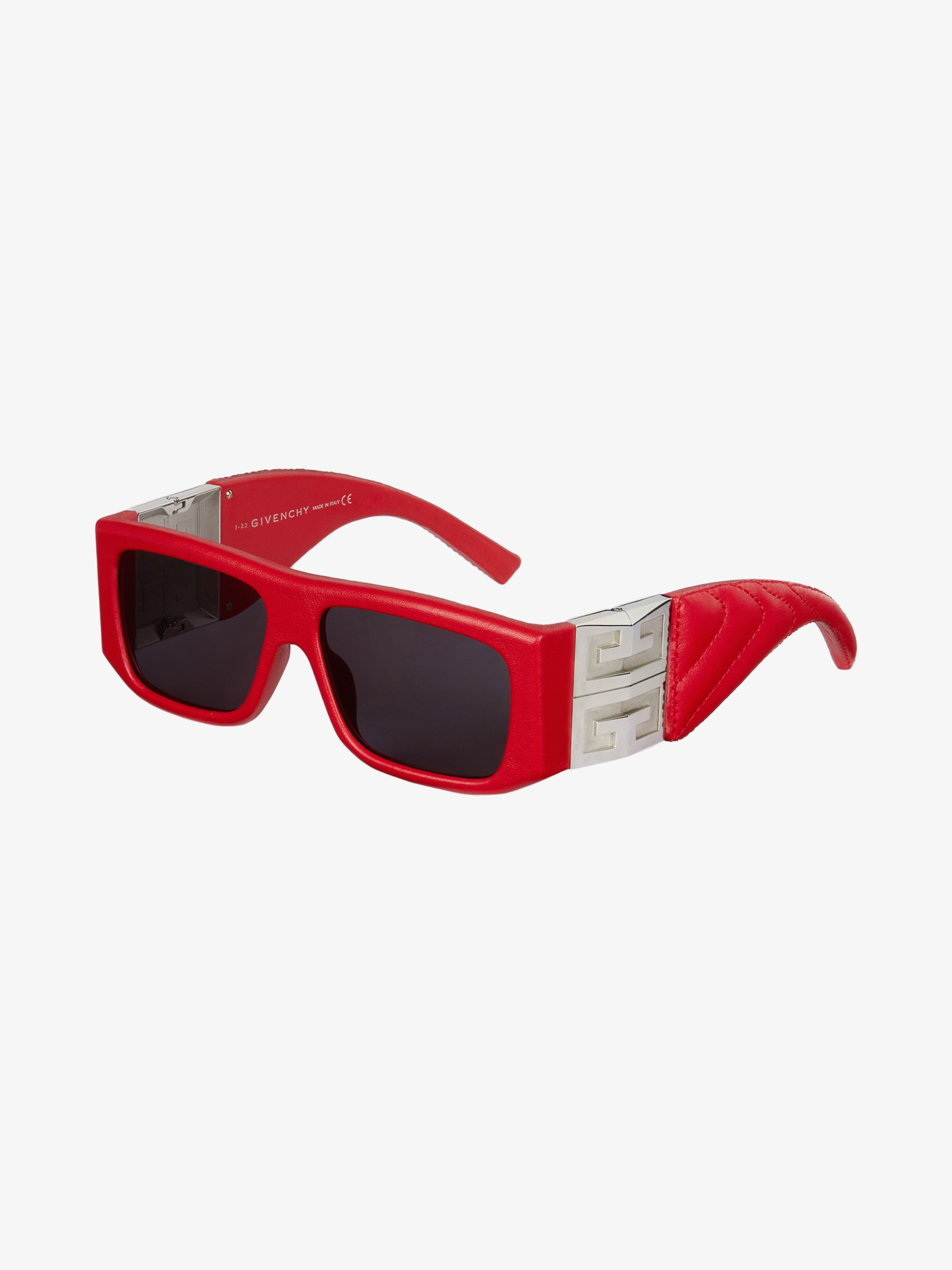 4G UNISEX SUNGLASSES IN QUILTED LEATHER AND ACETATE - 1