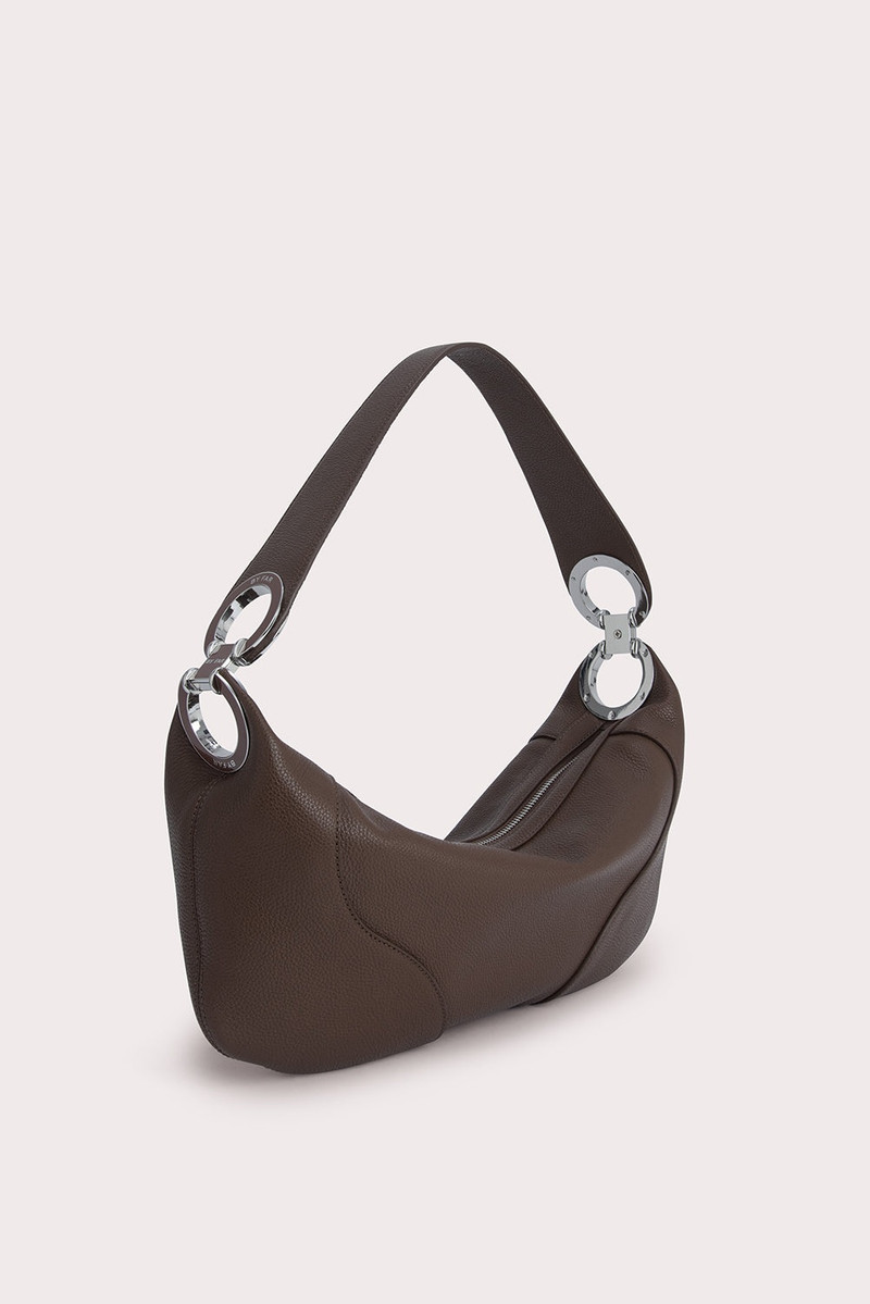BY FAR AMIRA BEAR SMALL GRAIN CALF LEATHER outlook